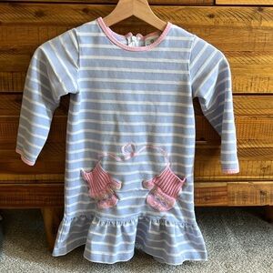 Florence Eiseman Girls Striped Mitten Dress